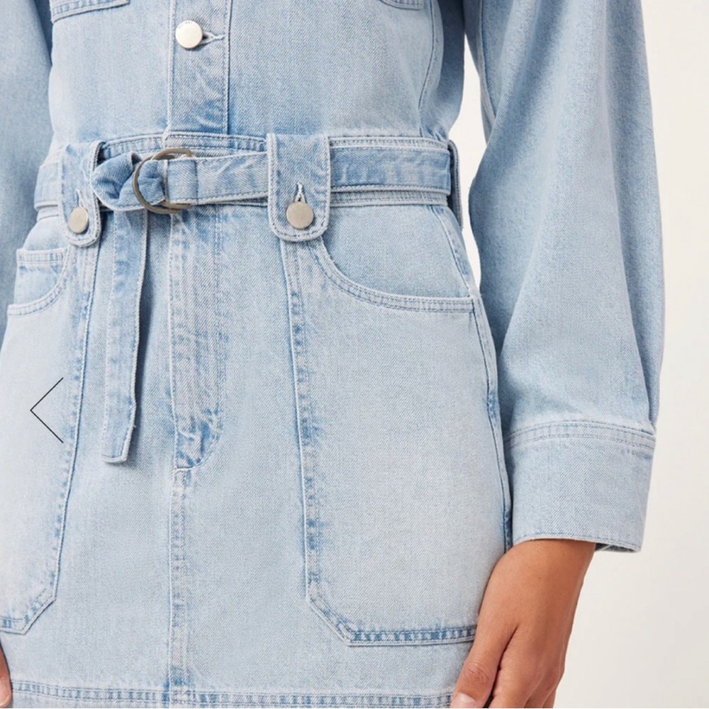 DL1961 Coletta Belted Denim Mini Shirt Dress - Picture 6 of 11